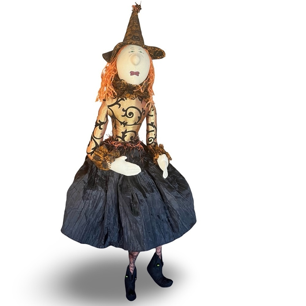 Halloween Witch Soft Sculpture Shelf Sitter by Joe Spencer